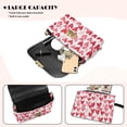 thumbnail image 5 of SCRAWLGOD Heart Print White Pink Crossbody Bags for Women Leather Crossbody Handbags Purses Waterproof Small Shoulder Bag with Detachable Chain Strap, 5 of 7