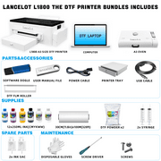 Lancelot A3 L1800 DTF Printer with Roll Feeder – White Ink Circulation System, Hoodie & Apparel Transfer Printing for T-Shirt