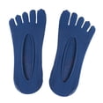 thumbnail image 2 of Medias Zulema de Cinco Corte Bajo Barco Invisible Puntera Dividida Azul, 2 of 8