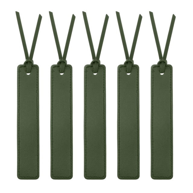 Uxcell 6 Pcs Marcador de cuero, marcadores de libros cosidos clásicos para lectura de libros, accesorios para amantes de los libros, escritores, hombres, mujeres, maestros, rosa