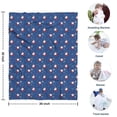 thumbnail image 4 of Blue Christmas Santa and Snowflake Pattern Blanket,Comfortable Soft Flannel Throw Blanket,All Season,Warm Lightweight Blankets for Sofa Bed Couch Living Room Chair,30"x40", 4 of 4