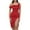 Red, variant on Elainilye Fashion Wedding Guest Dresses for Women Summer One Shoulder Sleeveless Splicing Irregular Dress Prom Dress,Red