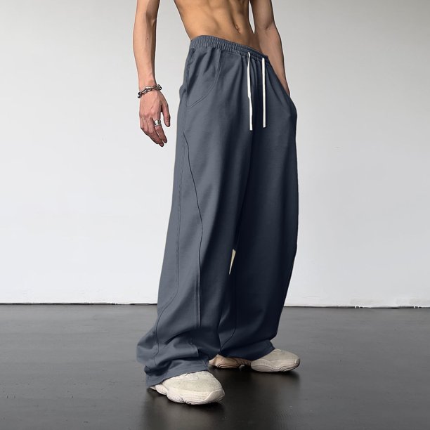 WILLBEST Pantalones Casuales para Mujer, Estilo Retro, de Cintura Alta, con Pierna Ancha, Deportivos, Holgados y Rectos, para Cualquier Ocasión. Grande