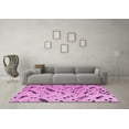 thumbnail image 3 of Ahgly Company Indoor Rectangle Solid Pink Modern Area Rugs, 4' x 6', 3 of 4