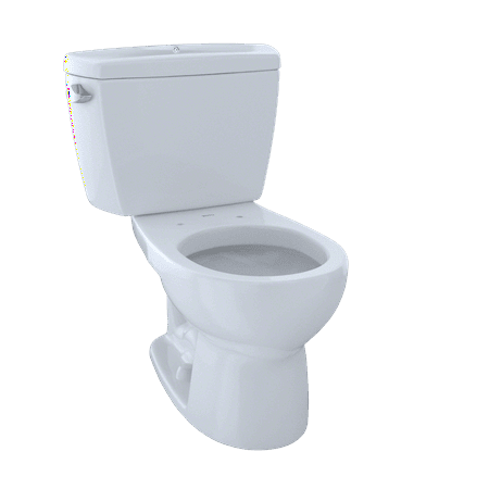 01 Cotton Tank Lid TOTO® Drake® Two-Piece Round 1.6 GPF Toilet with Insulated Tank and Bolt Down Tank Lid, Cotton White - CST743SDB#01 ()