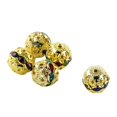 thumbnail image 1 of 100 Pieces Rhinestone Beads Hollow-out DIY Metal  Ball Bead Handmade Popular Jewelry Supplies Making Findings Parts Silver/Rhinestone 12mm, 1 of 7
