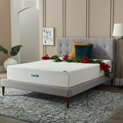 Lucid Refresh Queen Tight Top 12 Medium Firm Gel Memory Foam Mattress with Gel Infusion and Ventilation