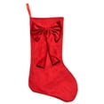 thumbnail image 3 of Clearance Under $3 Red Velvet Christmas Stocking with Large Bow for Traditional Holiday Decor, 3 of 5