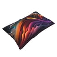 thumbnail image 2 of Haiem Pillowcase for Hair and Skin Queen - Colorful Abstract Wave Motion Printed Soft Pillowcase with Envelope Closure-14"x20", 2 of 8