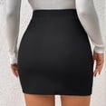thumbnail image 7 of Bodycon Pencil Skirts for Women Solid High Waist Hip Skirt Wrapped Slim Body Mini Skirts Sexy Party Club Outfits, 7 of 7