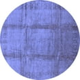 thumbnail image 1 of Ahgly Company Indoor Round Oriental Blue Traditional Area Rugs, 4' Round, 1 of 4