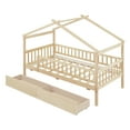 thumbnail image 3 of Wooden House Bed with Two Drawers, 3 of 5