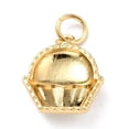 thumbnail image 4 of 10 pc Real 18K Gold Plated Brass Charms with Enamel and Jump Rings Cup Cake Pink 14.5x12x3mm Jump Ring: 5x1mm 3mm Inner Diameter, 4 of 4