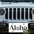 thumbnail image 5 of License Plate, Aloha with Flower Design Decorative Front,Personalized Stainless Steel License Plate Cover For Men Women,12.2" X 6.2", 5 of 6