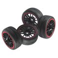 thumbnail image 3 of RC 4 Uds 64mm rueda de plástico llanta neumáticos de goma neumáticos para 1/10 en carretera RC coche camión Zulema Neumático RC, 3 of 8