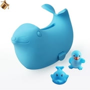 Whole Sale Direct Baby Shower Faucet Safety Cover Set – Splash-Proof Silicone Bathtub Spout Protector for Kids, Universal Anti-Slip Design with 2 Floating Bath Toys, Bath Time Fun Accessories, Gray