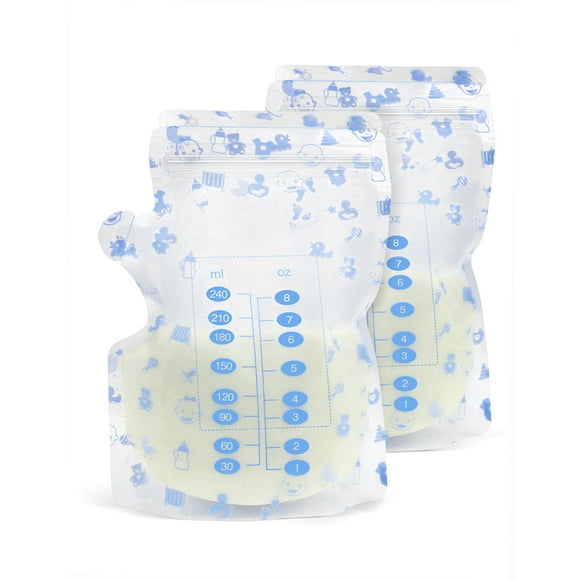 Sacaleches Eléctrico Almacenamiento de leche materna en Kisdream Bolsas frescas de capacidad 240ML Almacenamiento seguro de material de leche y bolsa de congelación para bebés recién nacidos Kisdream Sacaleches Eléctrico