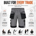 thumbnail image 5 of Mens Cargo Tactical Shorts Lightweight Triple Stitched Durable|Gray-42, 5 of 10