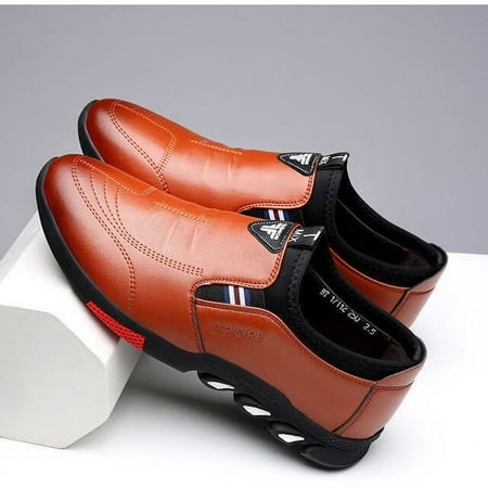 

Men s Casual Leather Shoes Spring 2022 Men s Shoes Comfortable Silp on Work Shoes Male Soft Non-slip Loafers Summer Flat Shoes