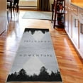 thumbnail image 2 of Adventure Decorative Rug, Forest Halftone Effect Hipster Typography Camping in Mountains, Quality Carpet for Bedroom Dorm and Living Room, 6 Sizes, Pastel Purple, by Ambesonne, 2 of 2