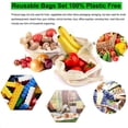 thumbnail image 6 of 9 PCS Set of Reusable Mesh Produce Bags for Grocery, Vegetable & Storage Cotton Bags, 6 of 8