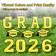 thumbnail image 6 of GameXcel Graduation Yard Signs Class of 2026, 11Pcs Congrats Grad Lawn Sign with Stakes, Gold Black Outdoor Decoration for High School College, 6 of 9