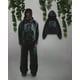 thumbnail image 2 of Sudadera con capucha y cremallera estilo urbano de Estados Unidos, con estampado gótico grunge de enredadera, holgada, estilo retro Y2k, color negro, de gran tamaño, 2 of 5