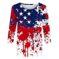 thumbnail image 4 of XDZJLR T Shirts For Women 4Th Of July 250Th Anniversary 3/4 Sleeve Casual T Shirt Fashion Patriotic Graphic Round Neck Top Comfortable Tee Tshirts S-Xxxl, 4 of 5