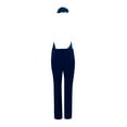 thumbnail image 2 of Aayomet Womens Rompers And Jumpsuits Womens Temperament Solid Color Neck Znd Backless Slim Fit Jumpsuit,Blue L, 2 of 4