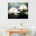 thumbnail image 2 of JEUXUS White Lotus Metal Tin Sign Wall Decor Retro Tin Sign Flowers Vintage Metal Poster Wall Art Decor Sign for Wall Art Home Decoration Bathroom Garden Home Decor Restroom Cafe 20x16 inch, 2 of 4