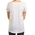 thumbnail image 2 of DKNY Jeans Womens Short Sleeve Scoop Neck Tee M Silver & White, 2 of 2