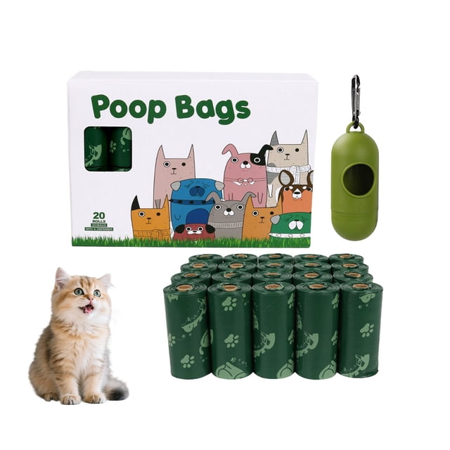 Biodegradable Dog Poop Bags with Scented Odor Control for Pet Waste Management Compostable EPI Material for Indoor and Outdoor Use