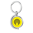 thumbnail image 1 of Bénédiction Méditation Assis Roue de Fleurs Tournant Porte-Clés Porte-Clés en Métal, 1 of 2