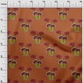 thumbnail image 2 of oneOone Cotton Poplin Fabric Bird & Mushroom Block Print Sewing Fabric BTY 42 Inch Wide, 2 of 4