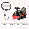 thumbnail image 3 of Gymax 6V Electric Kids Ride On Train Motorized Train Toy w/ Track & 6 Wheels Black, 3 of 10
