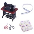 thumbnail image 1 of 1 Set Mini Sewing Machine Miniature House Sewing Machine and Accessories Dollhouse Accessories, 1 of 6