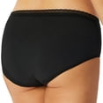 thumbnail image 4 of SCHIESSER Bragas midi para mujer, paquete de 6 - 6Pack Midi, algodón elástico, liso Negro 3XL (XXX-Large), 4 of 5