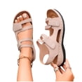 thumbnail image 4 of Hurxie Women's Wedge Sandals Platform: Comfortable Dressy Arch Support Summer Sandals Open Toe Ankle Strap Walking Women Shoes Khaki 8.5, 4 of 7