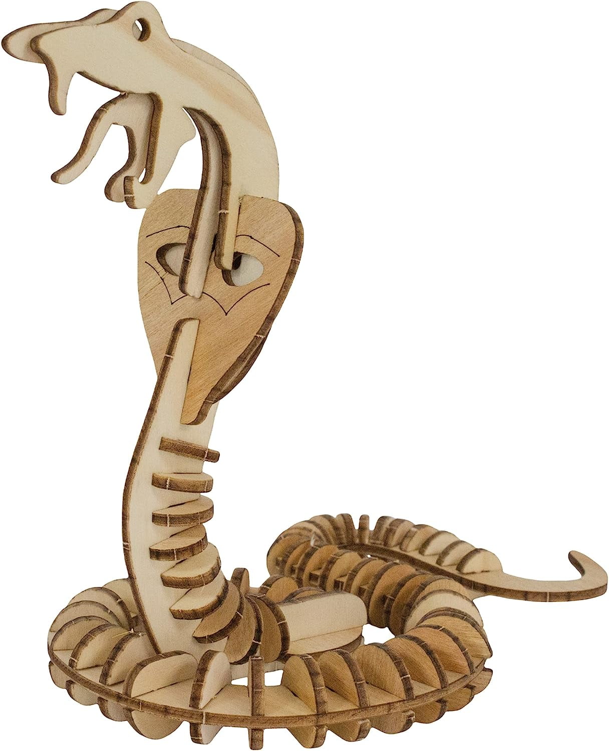 Eco 3D Wooden Puzzle Snake by Deluxebase – Sustainable DIY Animal