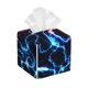thumbnail image 1 of Balery Red And Blue Lightning Porta Pañuelos de Cuero con Estampado – Funda Moderna Cuadrada para Caja de Pañuelos, Dispensador 5x5x5'', 1 of 7