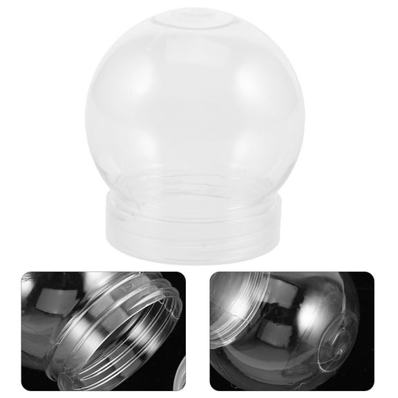 HOMEMAXS 15pcs Transparent DIY Snow Globe Kit Lightweight Plastic Craft Water Globes for Creative Use