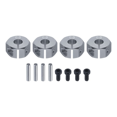 Aluminum 12mm Wheel Hex Hubs Drive Adapters Titanium 6mm Thickness for RC Car Upgrade Replacement Parts 4Pcs