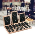 thumbnail image 4 of Jewelry Display Stand Large Capacity Showcase for Ear Studs Rings Countertop Black PU Leather, 4 of 7