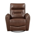 thumbnail image 3 of Lexicon Thomas Fauteuil Inclinable Pivotant à Bascule en Cuir, Brun Toffee, 3 of 14