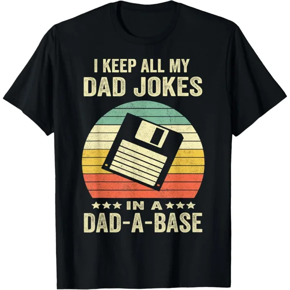 Funny Dad Jokes in Dad-a-Base Vintage Father's Day Unisex T-Shirt