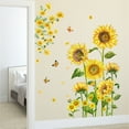 thumbnail image 4 of CxhicLuv Removable Sunflower Wall Stickers, Colorful PVC Floral Decals for Living Room & Bedroom, Easy-to-Apply Flower Wall Decals for Nursery & Kids Rooms, Spring Home Decor & Christmas Decorations, 4 of 6