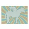 thumbnail image 1 of Animal Cutting Board, Unicorn Horse Silhouette Pastel Tone Swirl Rays on the Background, Decorative Tempered Glass Cutting and Serving Board, in 3 Sizes, by Ambesonne, 1 of 2