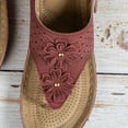 thumbnail image 5 of Itsun Flip Flops for Women Sandals, Flip Flops For Women Yoga Mat Comfortable Beach Thong Sandals with Arch Support Wine, 5 of 5