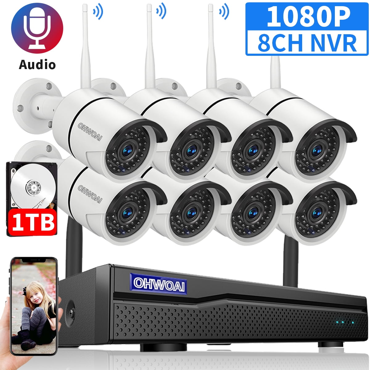 wireless security cameras google home