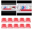 thumbnail image 4 of Esquirla 10 Pack DIY Transparent Keycaps Set Mechanical Keyboards PBT Gaming Keyboard Key Clear Red, 4 of 8
